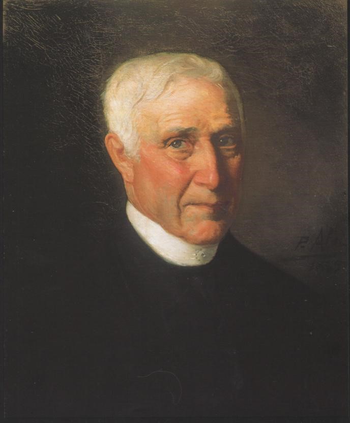 ritratto a mezza figura del sacerdote Leonardo Aldi (dipinto) di Aldi Pietro (XIX)