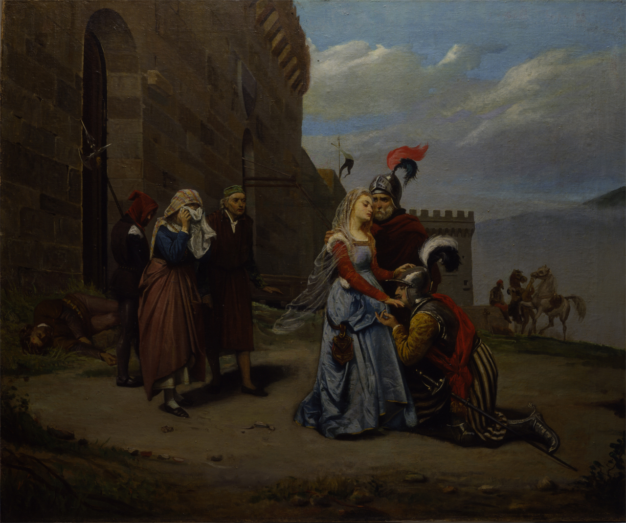 La bella Marsiliana (?), episodio di storia senese (dipinto) di Aldi Pietro (XIX)