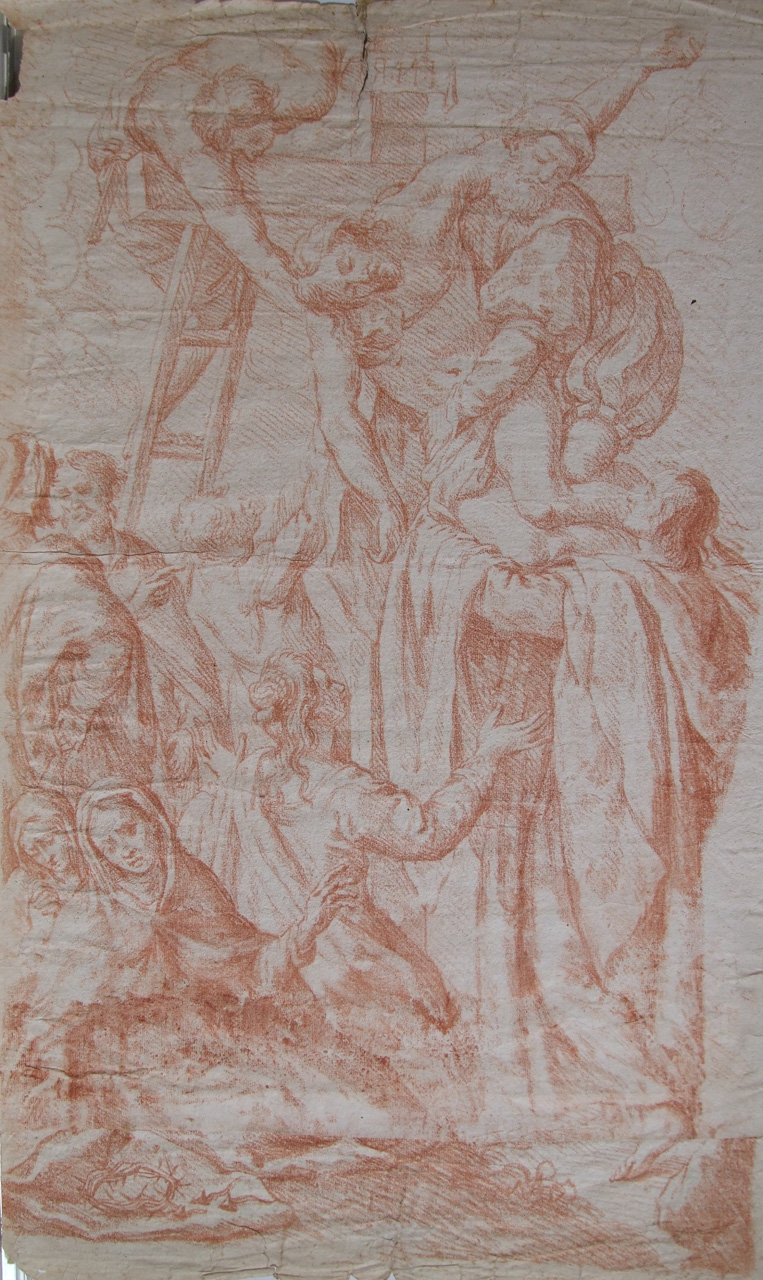 deposizione di Cristo dalla croce (disegno) di Aldi Pietro (XIX)