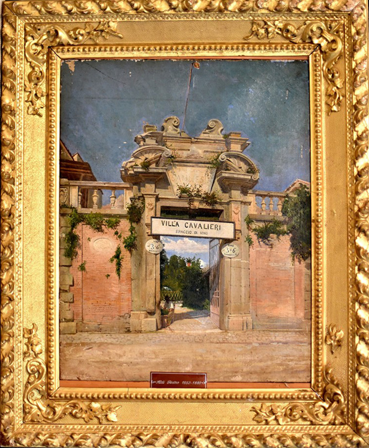 portale di Villa Cavalieri a Roma (dipinto) di Aldi Pietro (XIX)