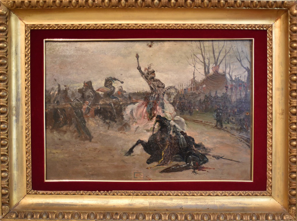 Disfida di Barletta, scena di battaglia (dipinto) di Aldi Pietro (XIX)