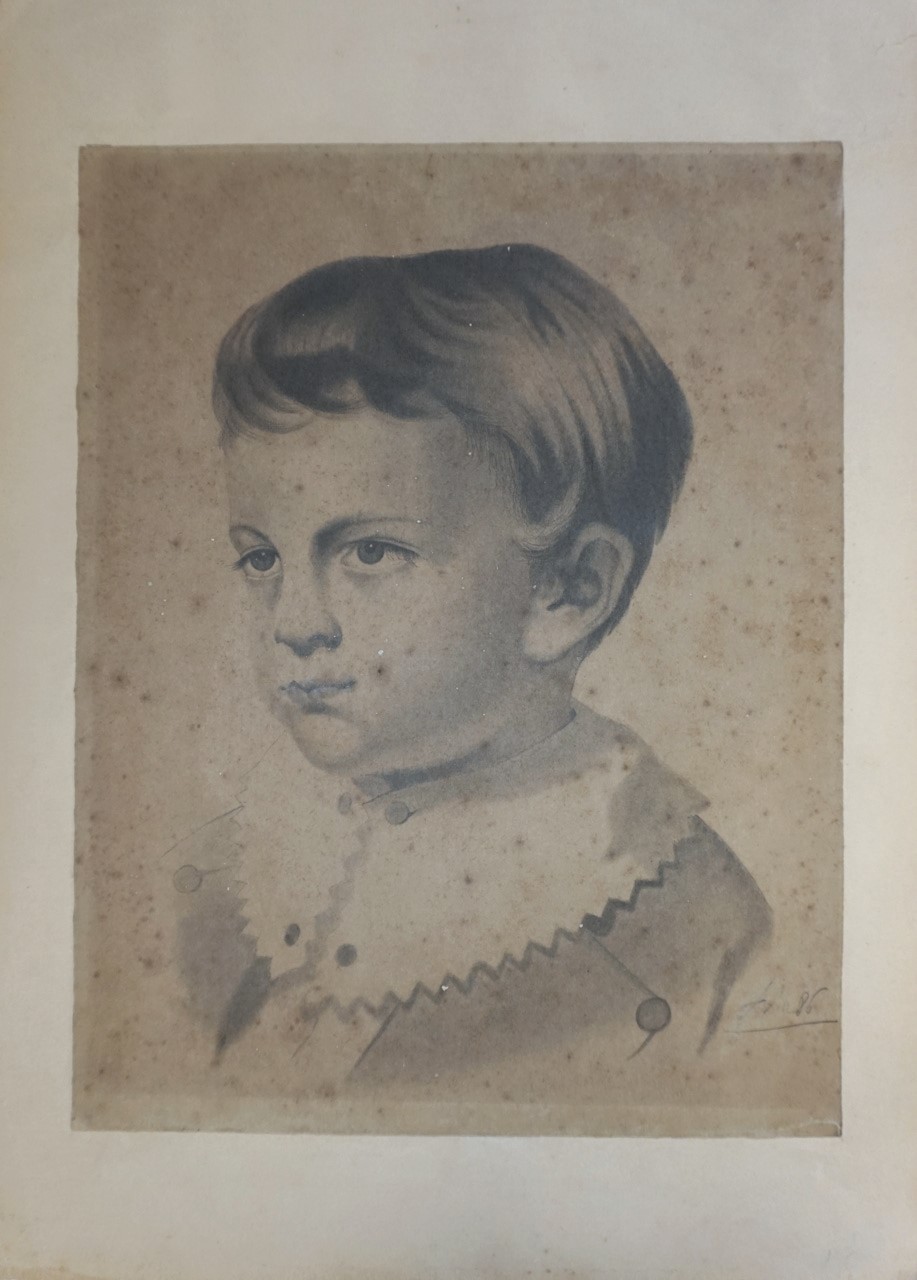 ritratto di bambino (disegno) di Aldi Pietro (XIX)
