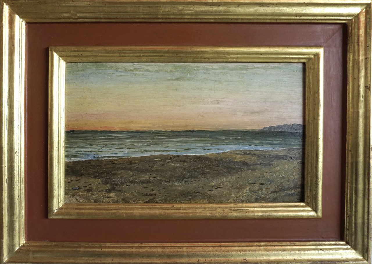 Marina, paesaggio marino (dipinto) di Aldi Pietro (XIX)
