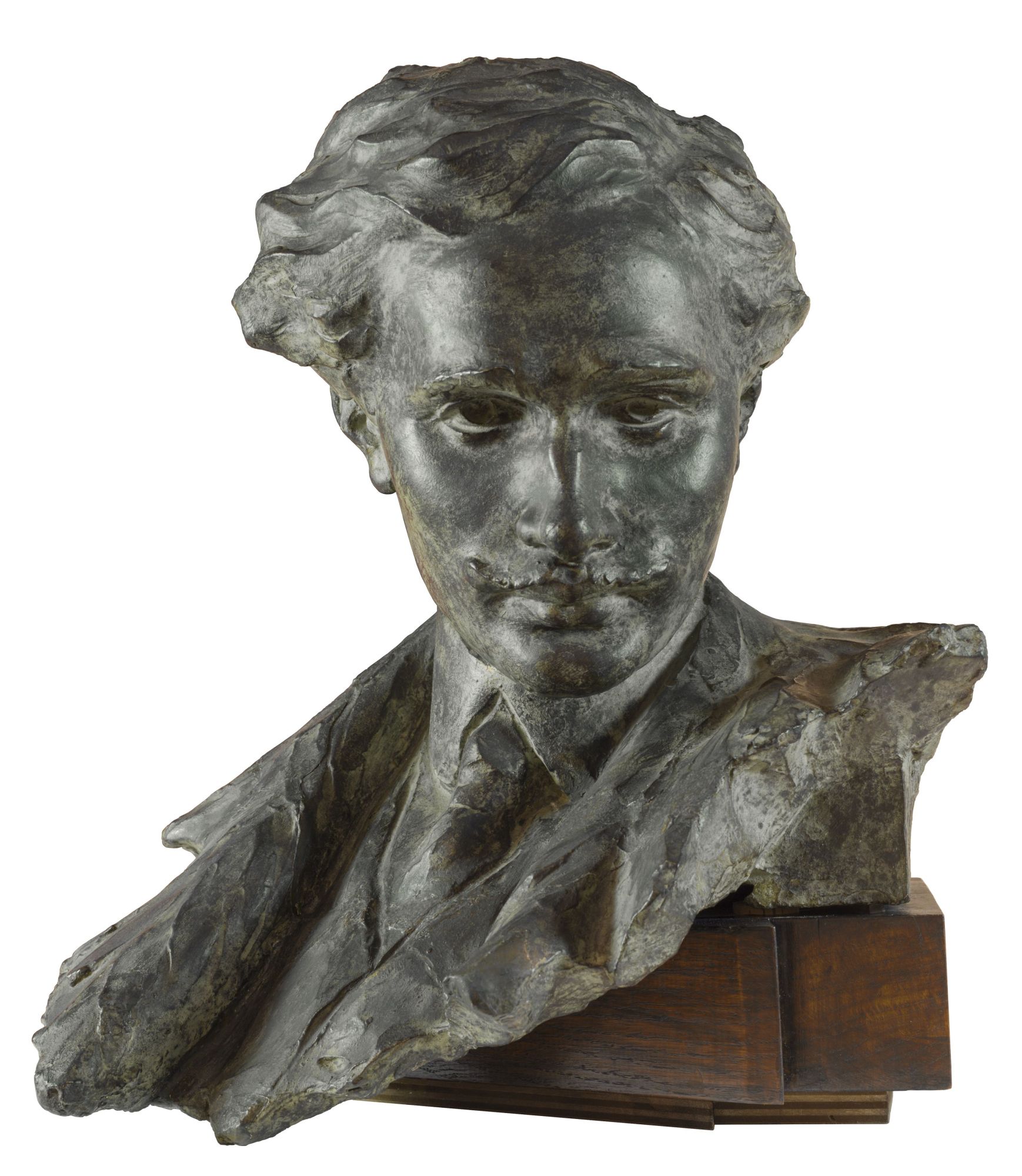 Lionello Fiumi, busto maschile (scultura, opera isolata) di Banterle, Ruperto - ambito italiano (primo quarto XX)