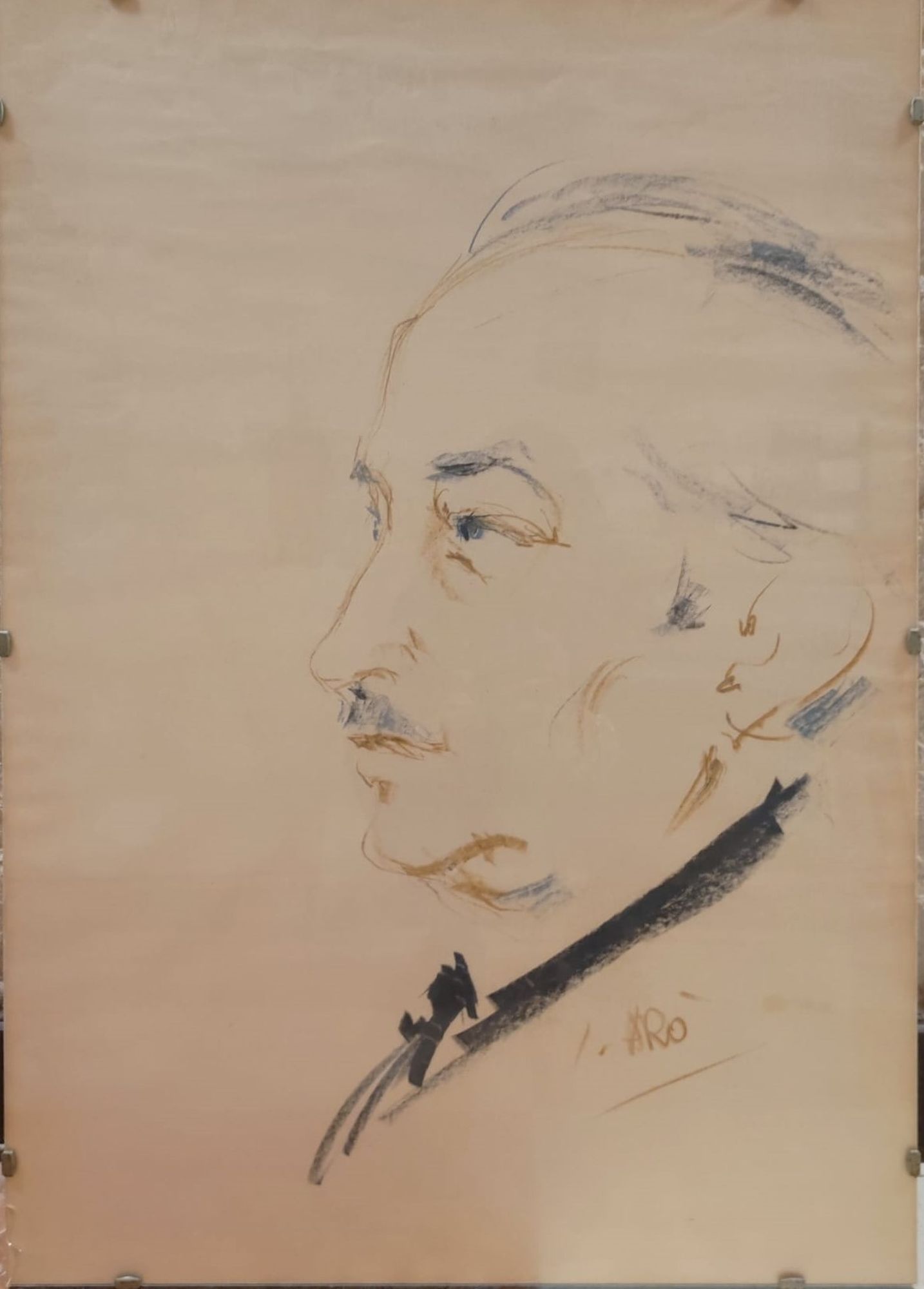 Ritratto di Lionello Fiumi, ritratto maschile (dipinto, opera isolata) di Saverio, Armenio - ambito italiano (terzo quarto XX)