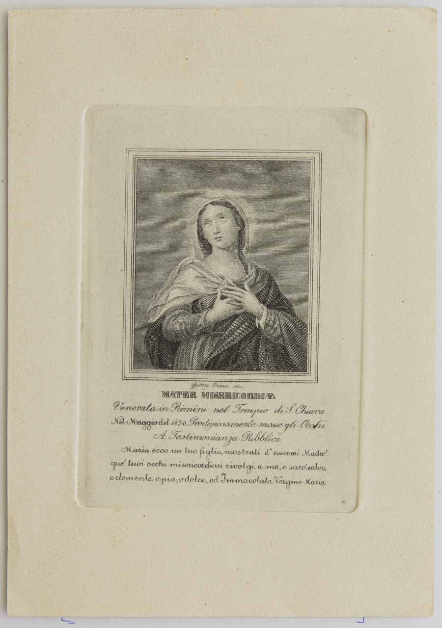 Madonna (stampa) di Ciani Giorgio - ambito bellunese (XIX)