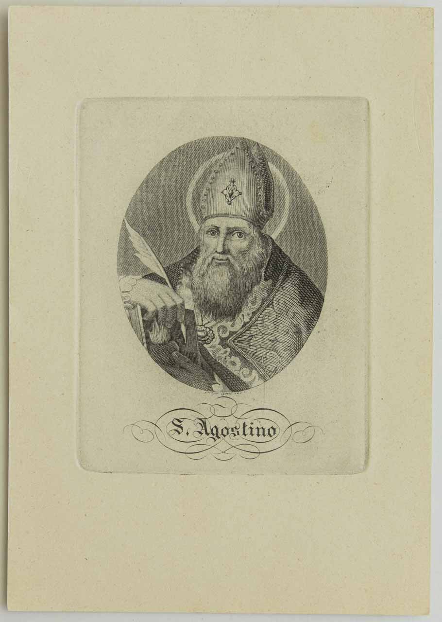 Sant'Agostino di Ippona (stampa) di Ciani Giorgio - ambito bellunese (XIX)