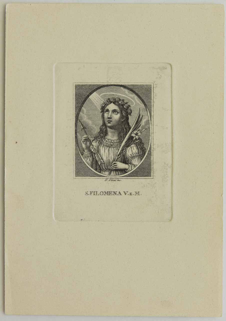 Santa Filomena (stampa) di Ciani Giorgio - ambito bellunese (XIX)