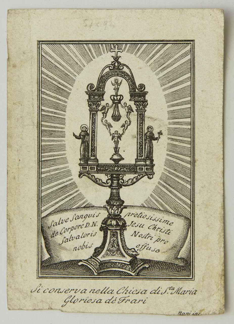 Reliquiario del Sacro Sangue (stampa smarginata) di Nani Antonio - ambito bellunese (XIX)