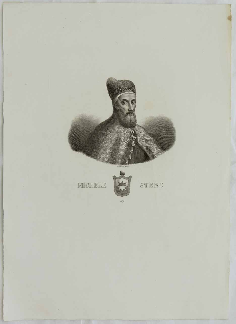 Ritratto del doge Michele Sten (stampa smarginata) di Nani Antonio - ambito bellunese (XIX)