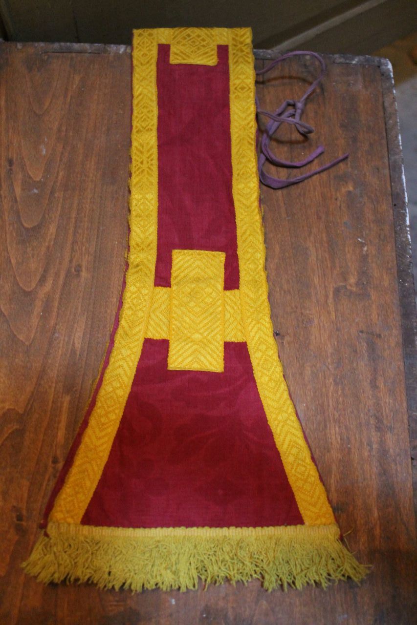 croci con motivi decorativi floreali (manipolo) - manifattura italiana (prima metà XIX)