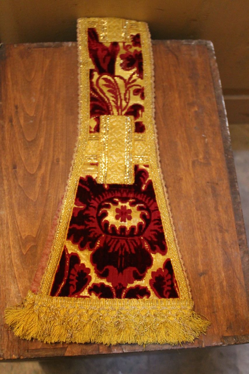 croci con motivi decorativi floreali (manipolo) - manifattura italiana (fine XVIII)