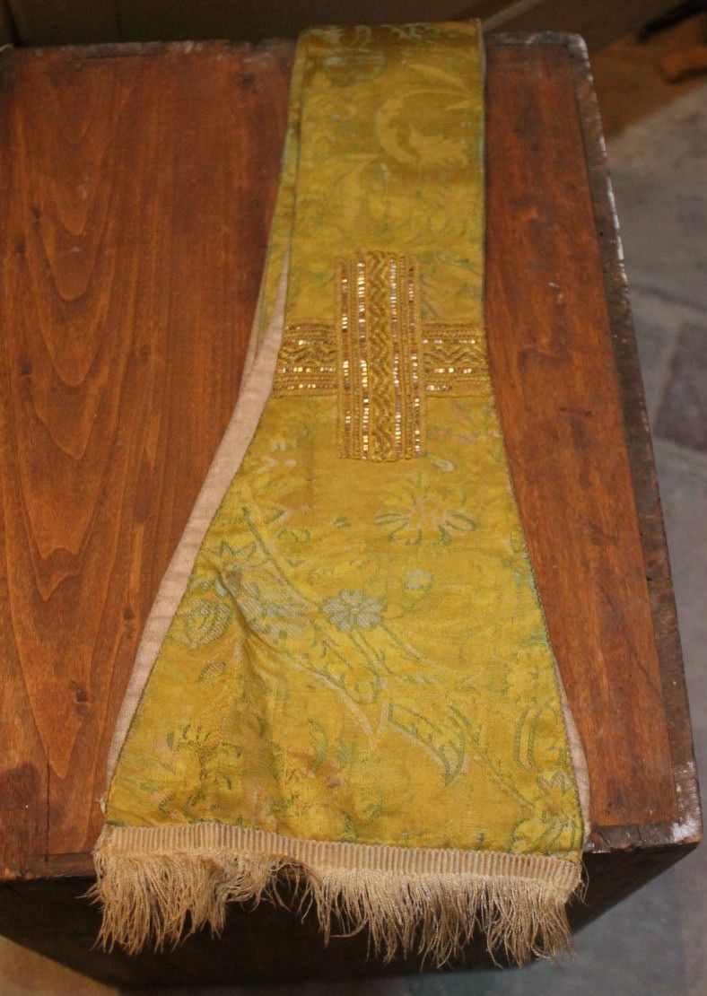 croci con motivi decorativi floreali (stola) - manifattura italiana (XVIII)