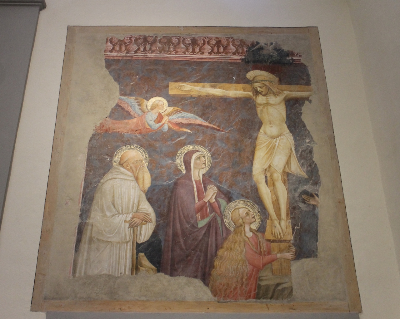 Crocifissione con Maria, San Romualdo e Maria Maddalena, Crocifissione con Maria, San Romualdo e Maria Maddalena (dipinto) di Stefano d'Antonio di Vanni (attribuito) (terzo quarto XV)