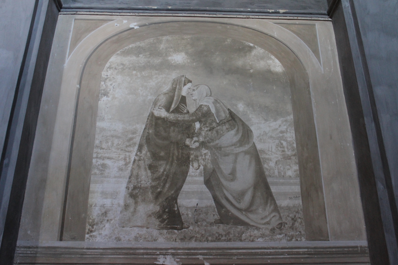 La Visitazione, La Visitazione (dipinto, elemento d'insieme) di Caluri Mario (XX)