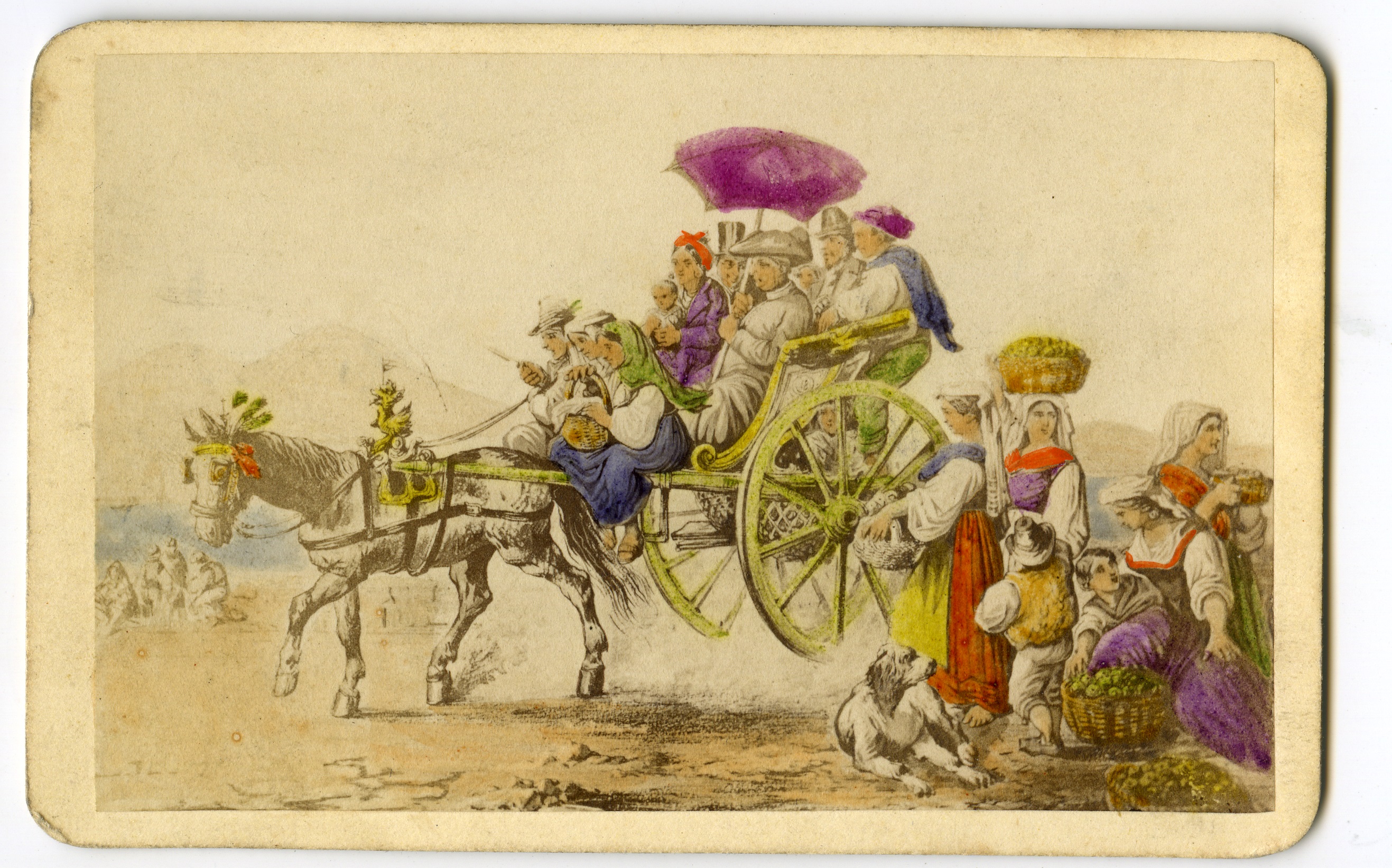 Carretto di Resina (biglietto da visita) di Sommer G (XIX)