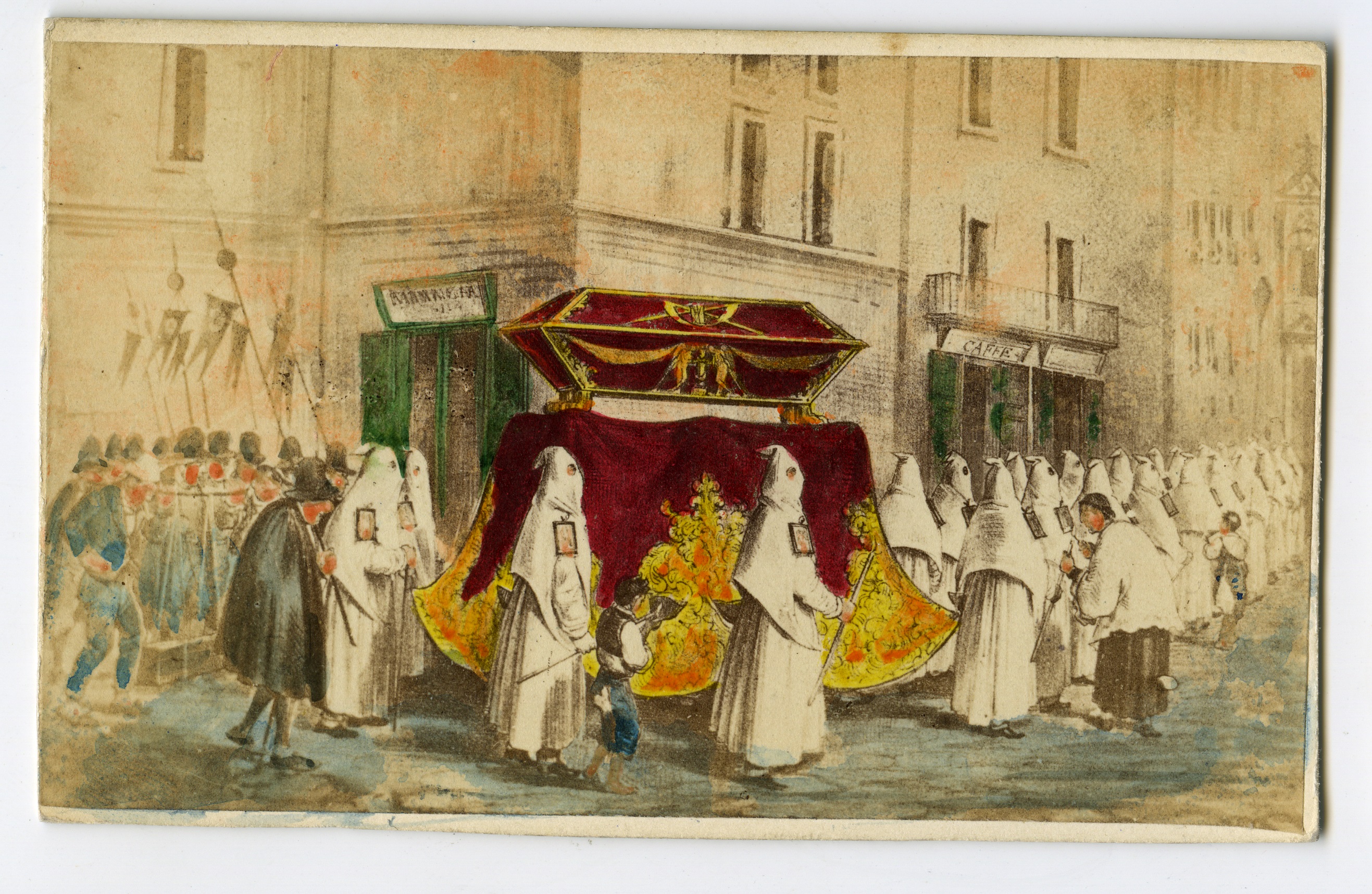 Funerale a Napoli (biglietto da visita) di Photographie Artistique (XIX)