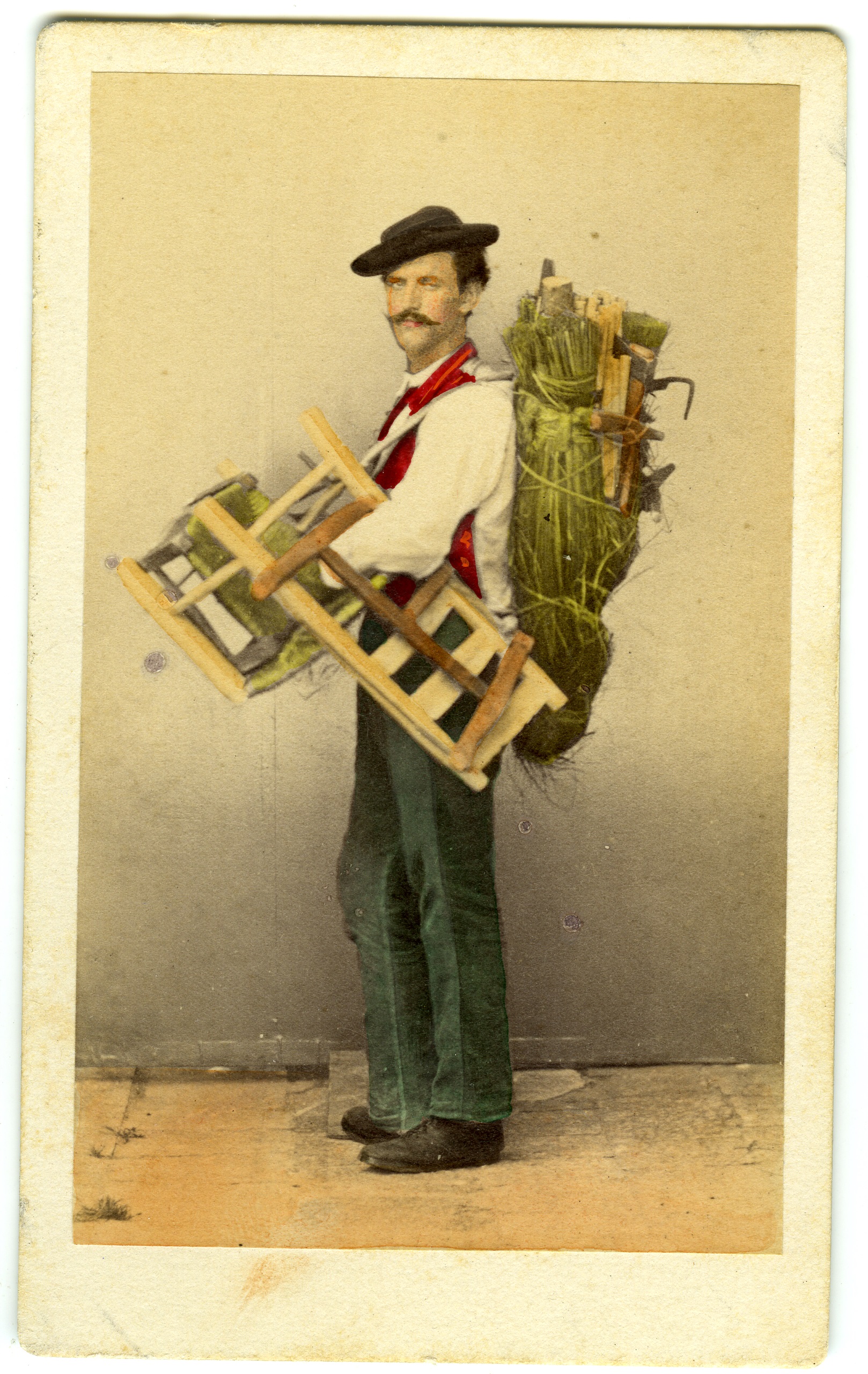 Aggiusta fondi di sedie ambulante (biglietto da visita) di Ponti C (XIX)