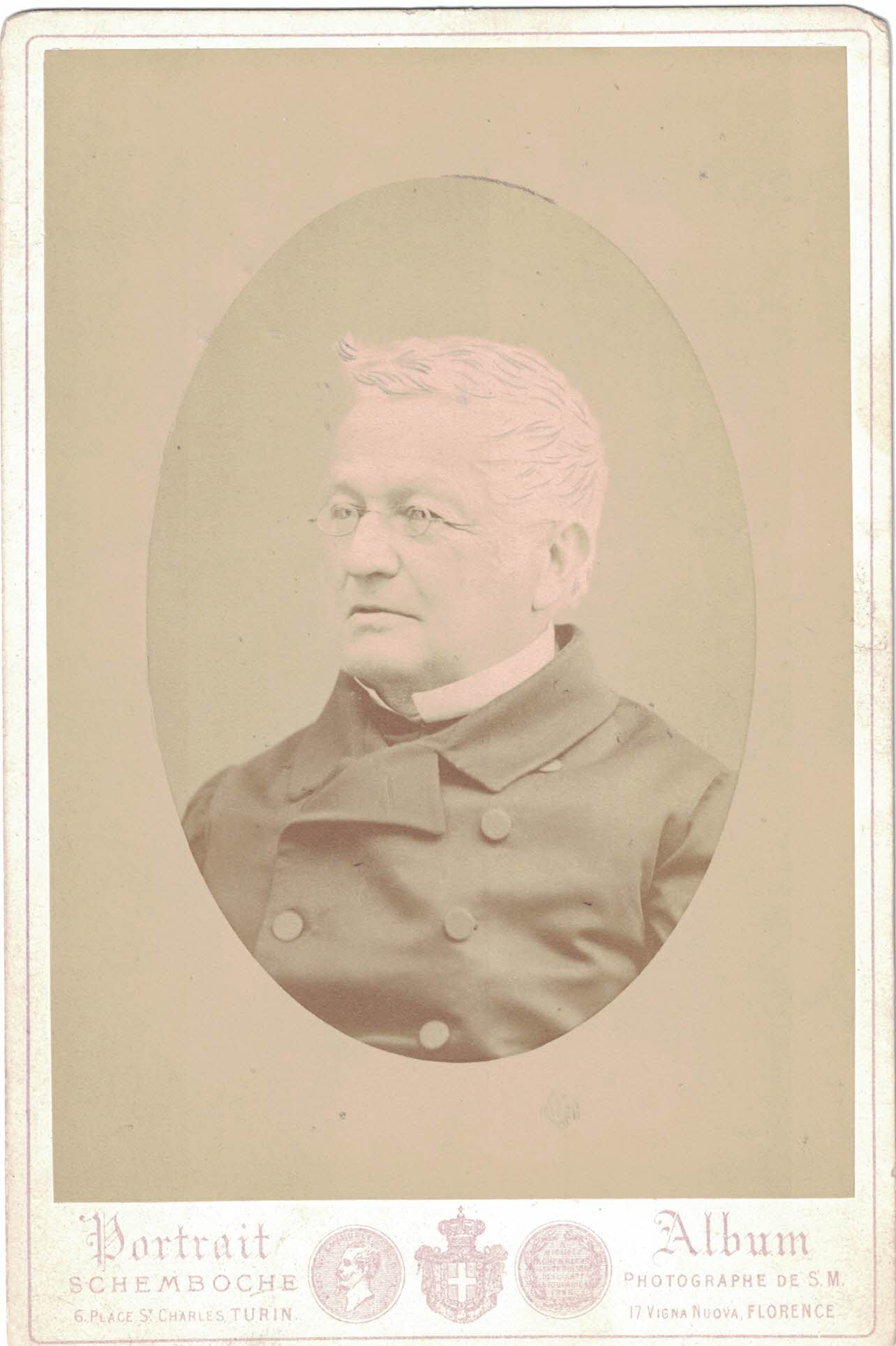 Adolphe Tiers politico francese in ovale (biglietto da visita) di Scemboche (XIX)