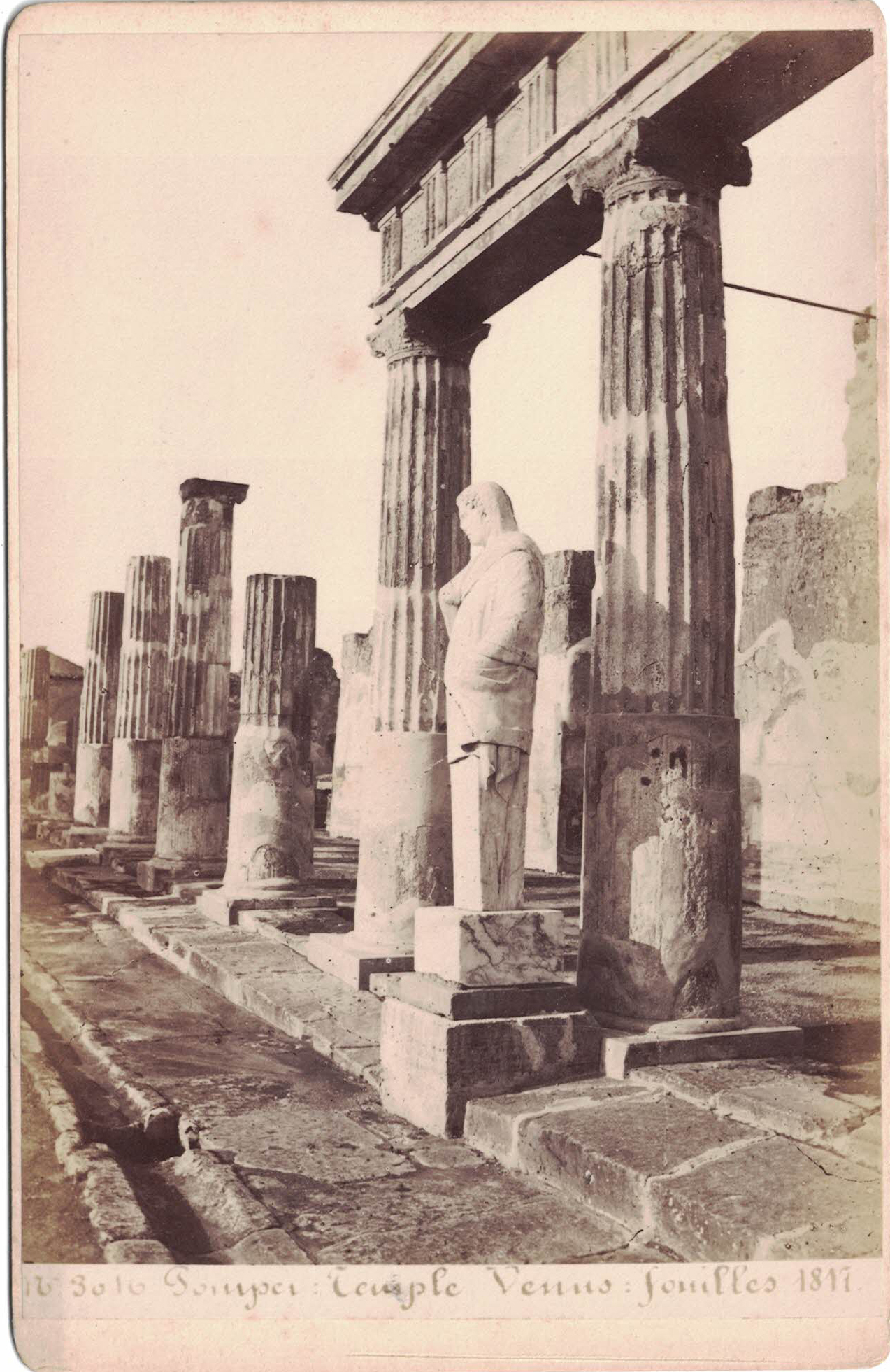 Tempio di Venus di Pompei (biglietto da visita) di Amodio M (XIX)