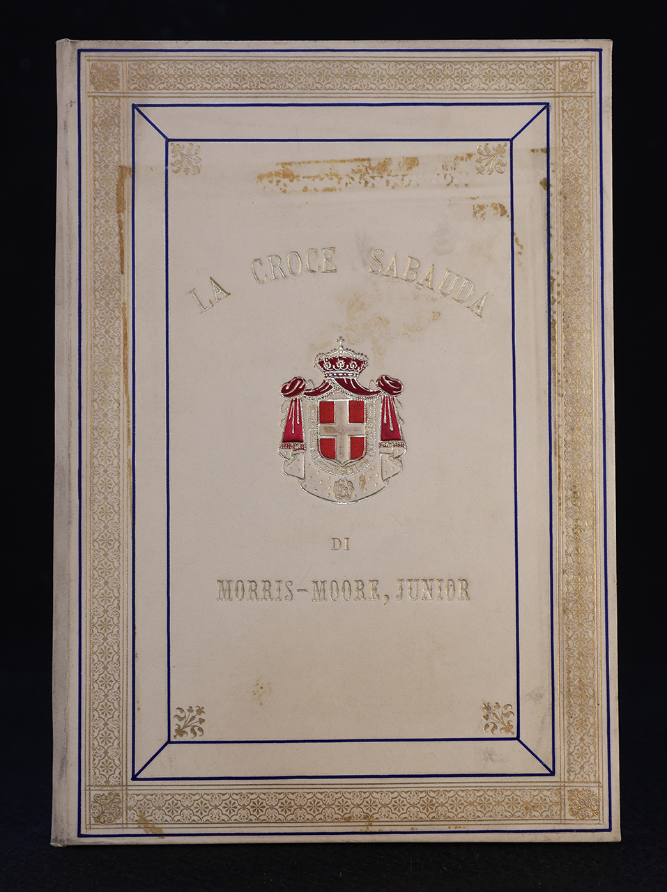 legatura piena - alle armi, opera isolata - ambito piemontese (ultimo quarto XIX)