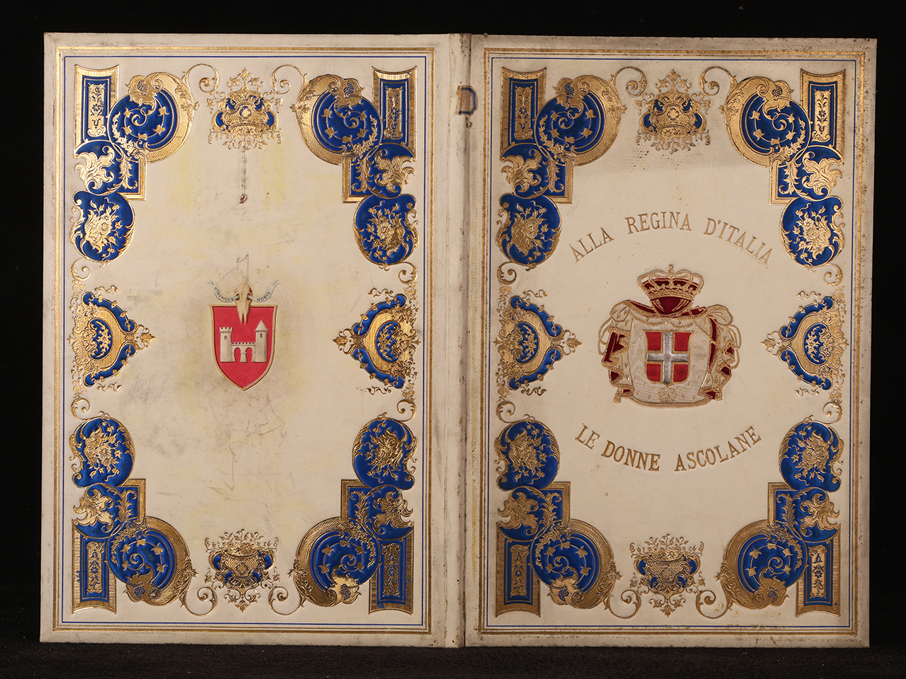 legatura piena - alle armi, opera isolata di Olivieri (bottega) - ambito italiano (ultimo quarto XIX)