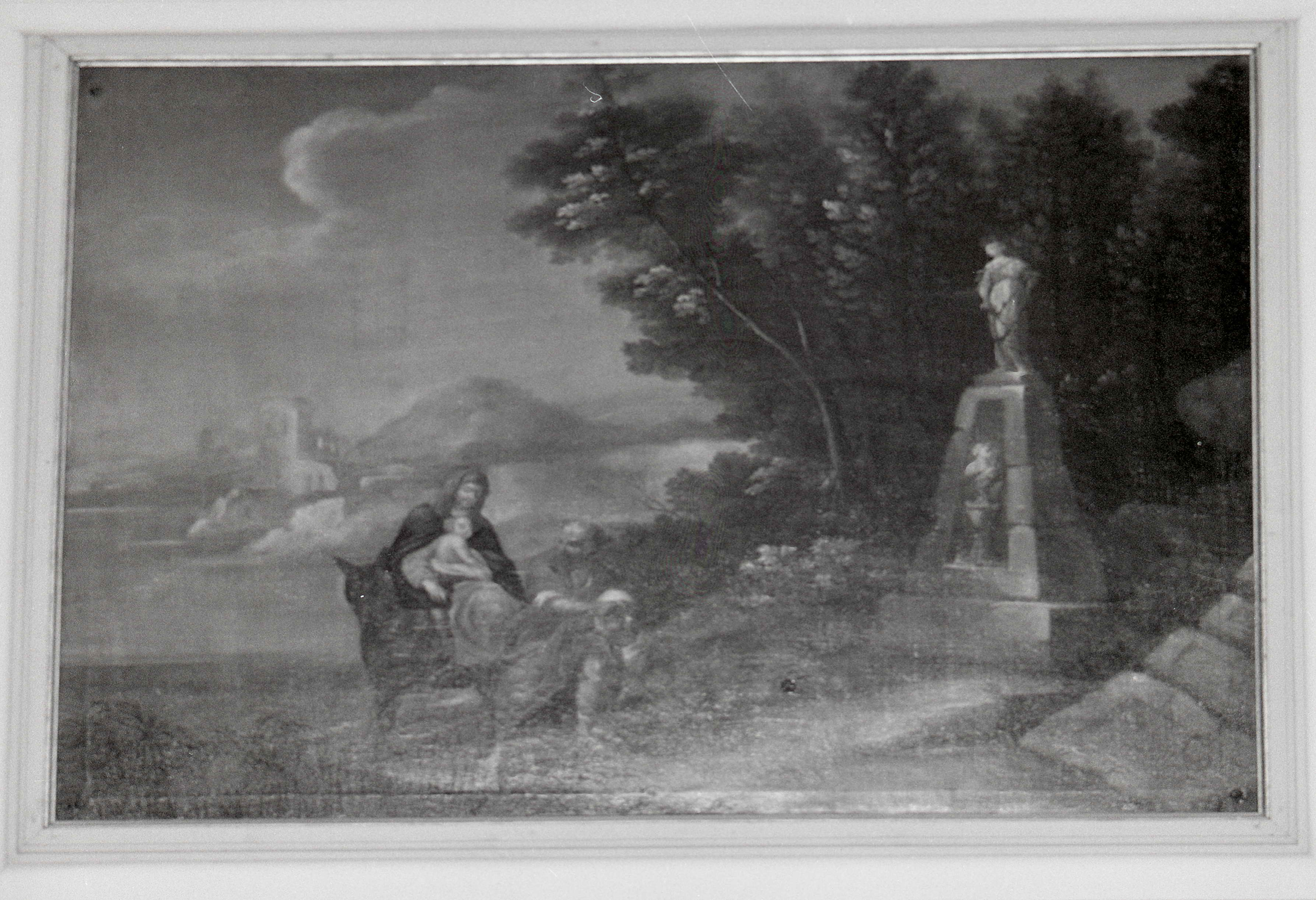 Paesaggio con la fuga in Egitto (dipinto, opera isolata) - ambito emiliano (XVIII)