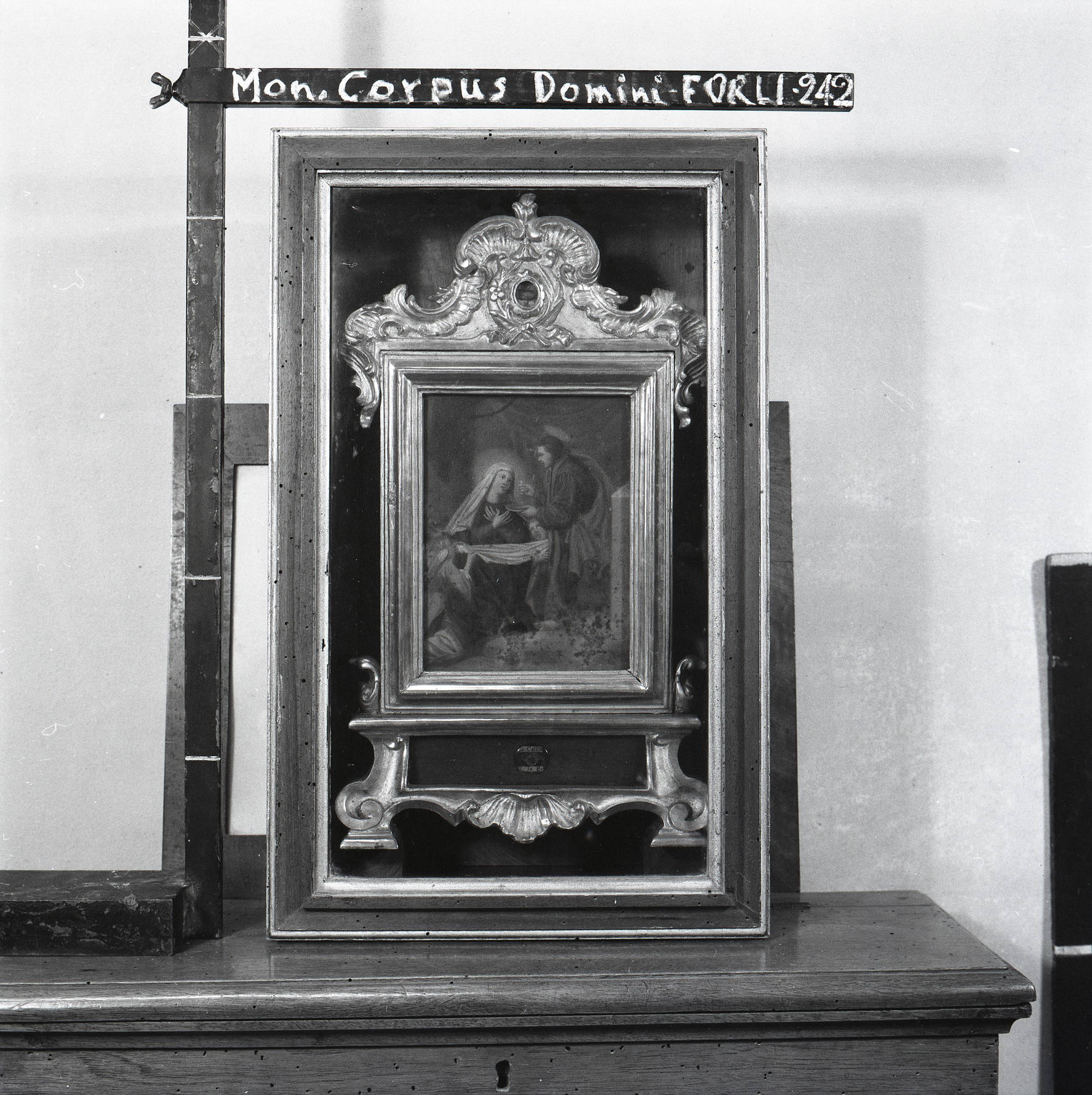 La Madonna riceve l'ultima comunione da San Giovanni Evangelista (dipinto, opera isolata) - ambito emiliano (fine/ inizio XVIII/ XIX)