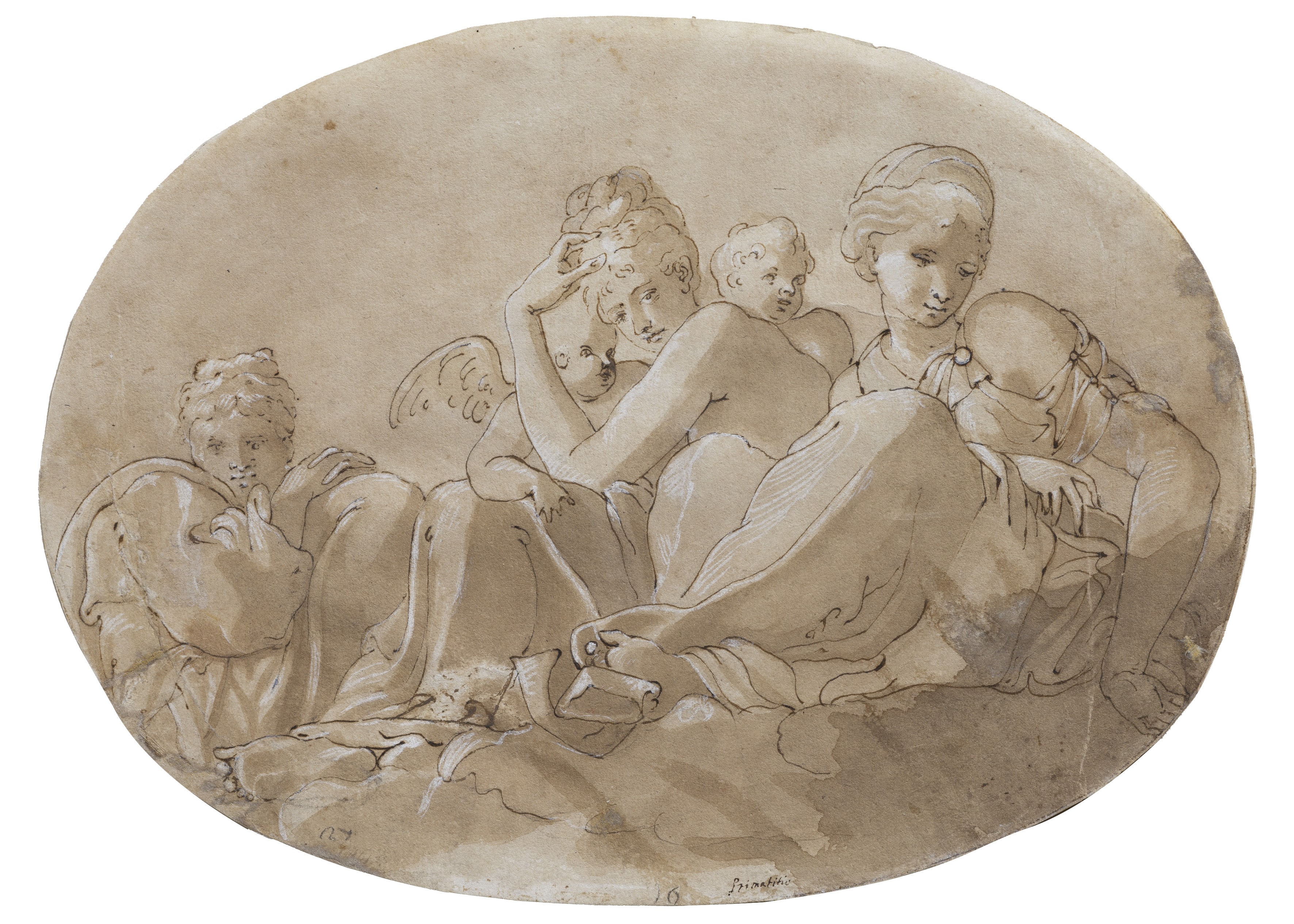 figure femminili (disegno) di Primaticcio Francesco detto Bologna - ambito Italia settentrionale (secondo quarto sec. XVI)