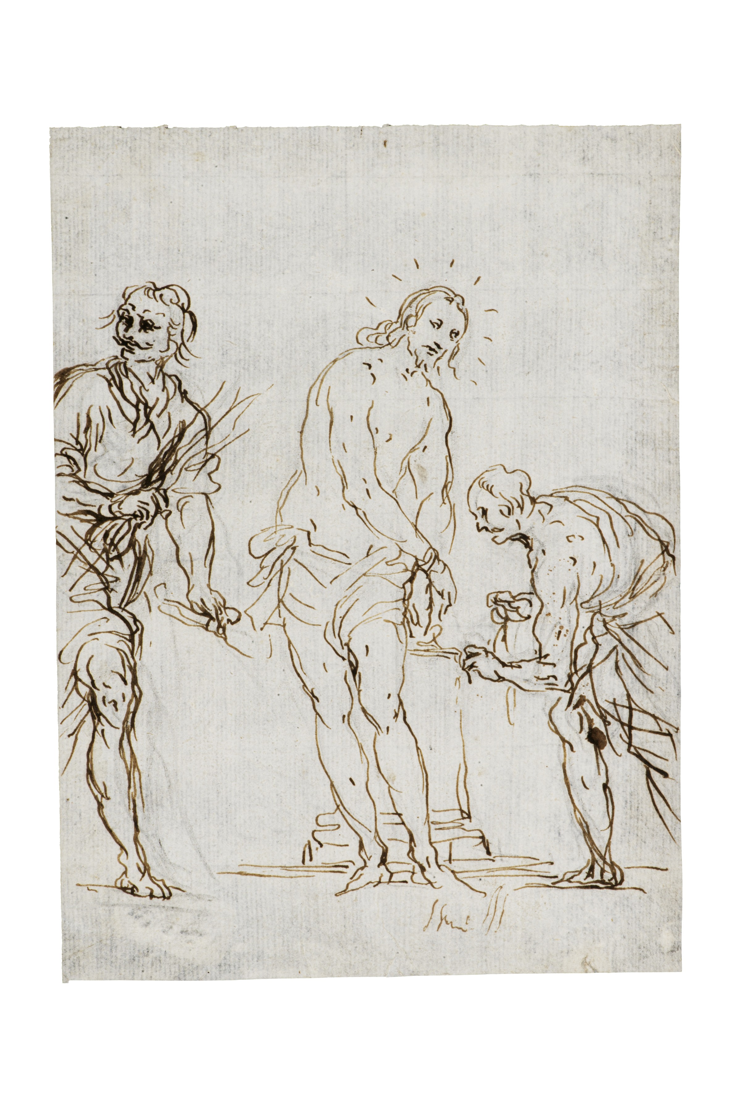 Flagellazione di Cristo (disegno) di Maganza Giovanni Battista il Vecchio detto Magagno' (fine sec. XVI)