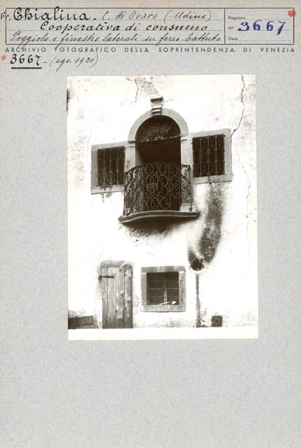 Edifici rurali: casa; Ovaro, Chialina (positivo) di Gabinetto Fot. Soprintendenza ai Monumenti di Venezia, Caprioli, Giovanni (primo quarto XX)