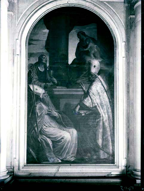 Documentazione storico artistica: sec. XVII, dipinto, Madonna col Bambino e Santi; Poncun Matej (negativo) di Ponzone Matteo, Gabinetto Fot. Soprintendenza ai Monumenti di Venezia (secondo quarto XX)