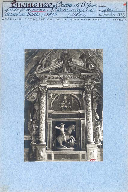 Documentazione storico artistica: sec. XVI, altare; bottega Floreani Francesco (positivo) di Floreani Francesco (Bottega), Gabinetto Fot. Soprintendenza ai Monumenti di Venezia, Caprioli, Giovanni (primo quarto XX)