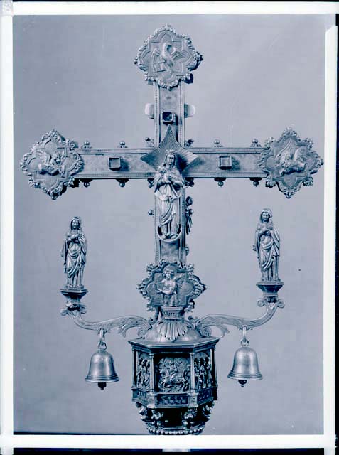 Documentazione storico artistica: sec. XVI, croce processionale, recto; ambito tedesco (negativo) di Gabinetto Fot. Soprintendenza ai Monumenti di Venezia (inizio XX)