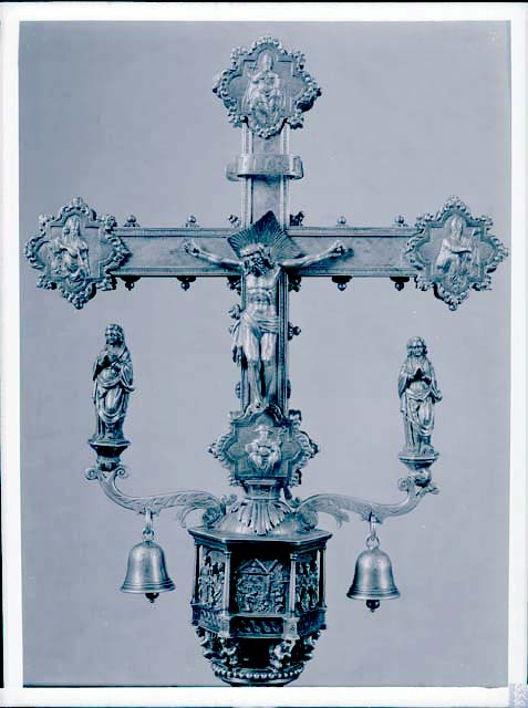 Documentazione storico artistica: sec. XVI, croce processionale, verso; ambito tedesco (negativo) di Gabinetto Fot. Soprintendenza ai Monumenti di Venezia - Ambito tedesco (inizio XX)