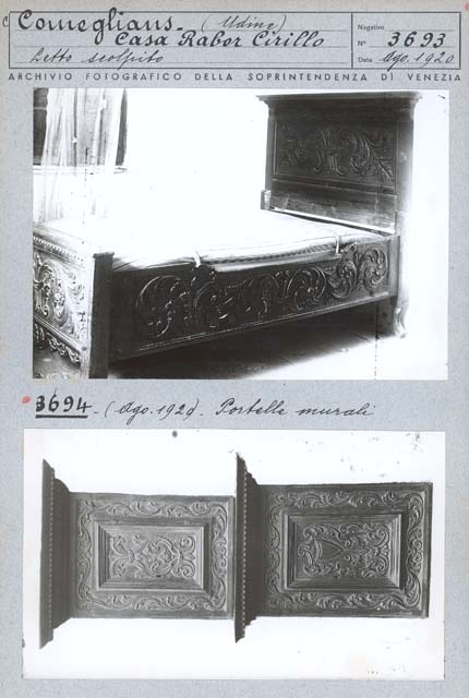 Documentazione storico artistica: armadio, a muro; Ambito carnico (positivo) di Gabinetto Fot. Soprintendenza ai Monumenti di Venezia, Caprioli, Giovanni - Ambito carnico (primo quarto XX)