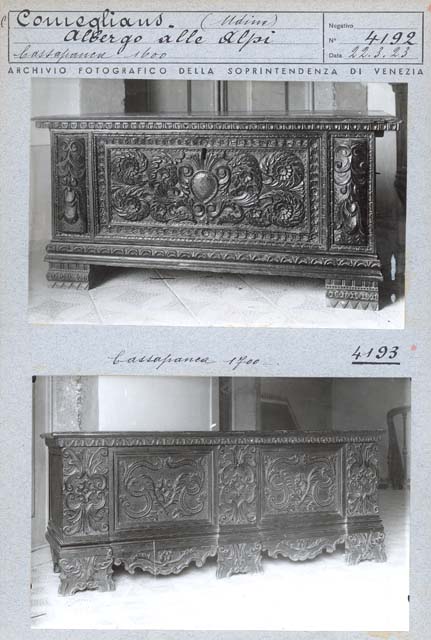 Edifici rurali: palazzo, Albergo alle Alpi; Comeglians (positivo) di Gabinetto Fot. Soprintendenza ai Monumenti di Venezia, Caprioli, Giovanni (primo quarto XX)