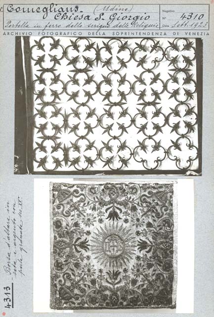Edifici religiosi: chiesa, San Giorgio; Comeglians (positivo) di Gabinetto Fot. Soprintendenza ai Monumenti di Venezia, Caprioli, Giovanni (primo quarto XX)