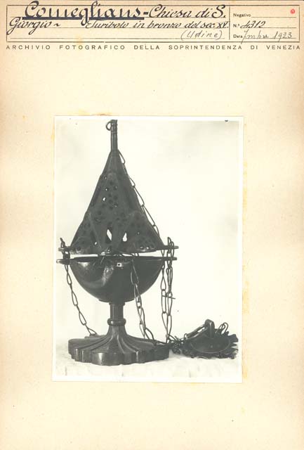 Edifici religiosi: chiesa, San Giorgio; Comeglians (positivo) di Gabinetto Fot. Soprintendenza ai Monumenti di Venezia, Caprioli, Giovanni (primo quarto XX)