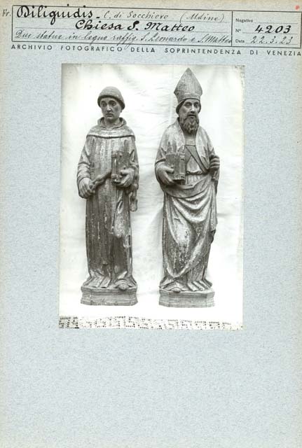 Edifici religiosi: chiesa, San Gottardo; Dilignidis (positivo) di Mioni Domenico detto Domenico da Tolmezzo (Attr), Gabinetto Fot. Soprintendenza ai Monumenti di Venezia, Caprioli, Giovanni (primo quarto XX)