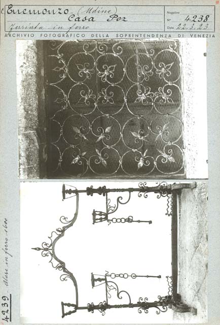 Documentazione storico artistica: inferriata (positivo) di Gabinetto Fot. Soprintendenza ai Monumenti di Venezia, Caprioli, Giovanni (primo quarto XX)