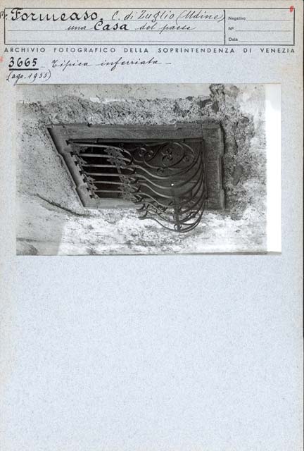 Documentazione storico artistica: inferriata (positivo) di Gabinetto Fot. Soprintendenza ai Monumenti di Venezia, Caprioli, Giovanni (primo quarto XX)