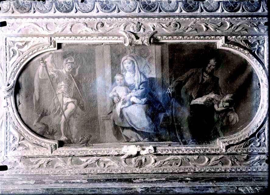 Documentazione storico artistica: sec. XVIII, paliotto, Madonna col Bambino fra San Michele e San Matteo; Grassi Nicola (negativo) di Grassi Nicola, Caprioli, Giovanni (primo quarto XX)