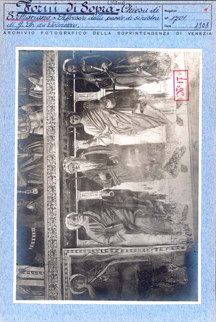 Edifici religiosi: chiesa, San Floriano; Forni di Sopra, Cella (positivo) di Gianfrancesco del Zoto detto Gianfrancesco da Tolmezzo, Battigelli, Ernesto, Gabinetto Fot. Soprintendenza ai Monumenti di Venezia (inizio XX)