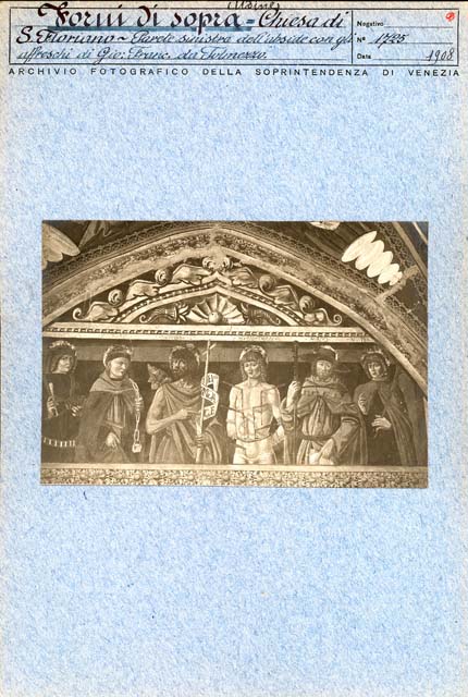 Edifici religiosi: chiesa, San Floriano; Forni di Sopra, Cella (positivo) di Gianfrancesco del Zoto detto Gianfrancesco da Tolmezzo, Battigelli, Ernesto, Gabinetto Fot. Soprintendenza ai Monumenti di Venezia (inizio XX)