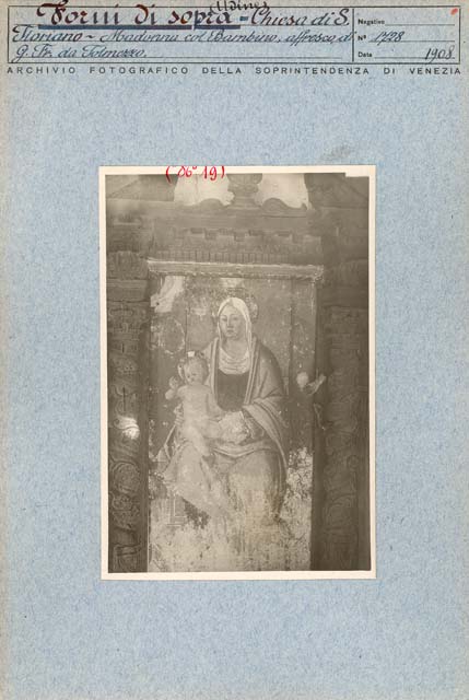 Edifici religiosi: chiesa, San Floriano; Forni di Sopra, Cella (positivo) di Gianfrancesco del Zoto detto Gianfrancesco da Tolmezzo, Battigelli, Ernesto, Gabinetto Fot. Soprintendenza ai Monumenti di Venezia (inizio XX)