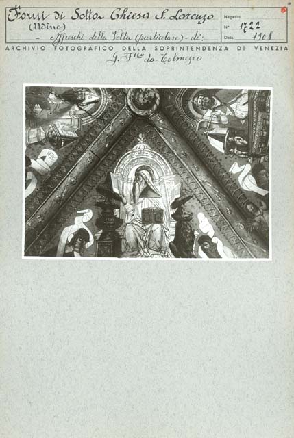 Edifici religiosi: chiesa, San Lorenzo; Forni di Sotto (positivo) di Gianfrancesco del Zoto detto Gianfrancesco da Tolmezzo, Battigelli, Ernesto, Gabinetto Fot. Soprintendenza ai Monumenti di Venezia (inizio XX)