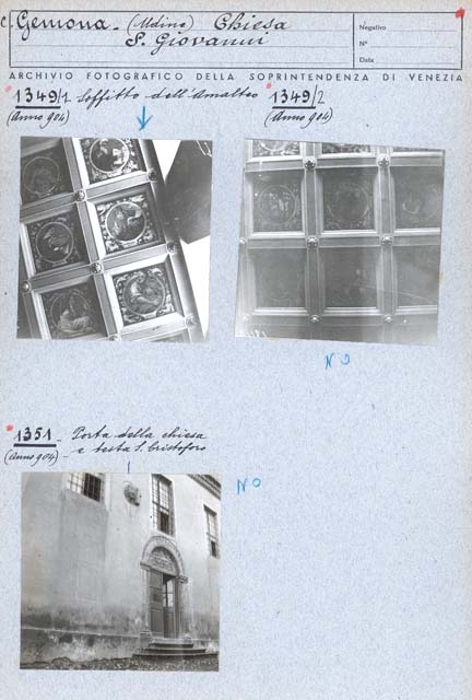 Edifici religiosi: chiesa, San Giovanni; Gemona (positivo) di Gabinetto Fot. Soprintendenza ai Monumenti di Venezia, Ongaro, Massimiliano (inizio XX)