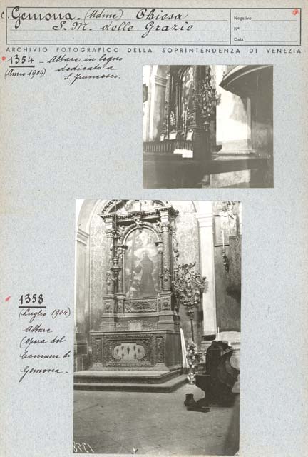 Edifici religiosi: chiesa, S. Maria delle Grazie; Gemona (positivo) di Gabinetto Fot. Soprintendenza ai Monumenti di Venezia, Ongaro, Massimiliano (inizio XX)