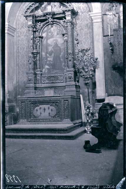 Documentazione storico artistica: sec. XVII, altare (negativo) di Ongaro, Massimiliano (inizio XX)